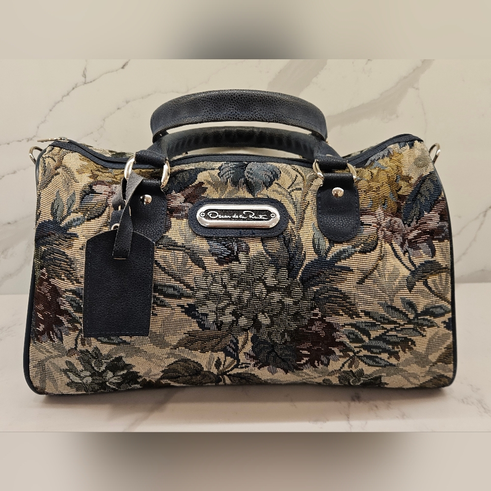 Oscar de la Renta Vintage Tapestry Duffle Bag
